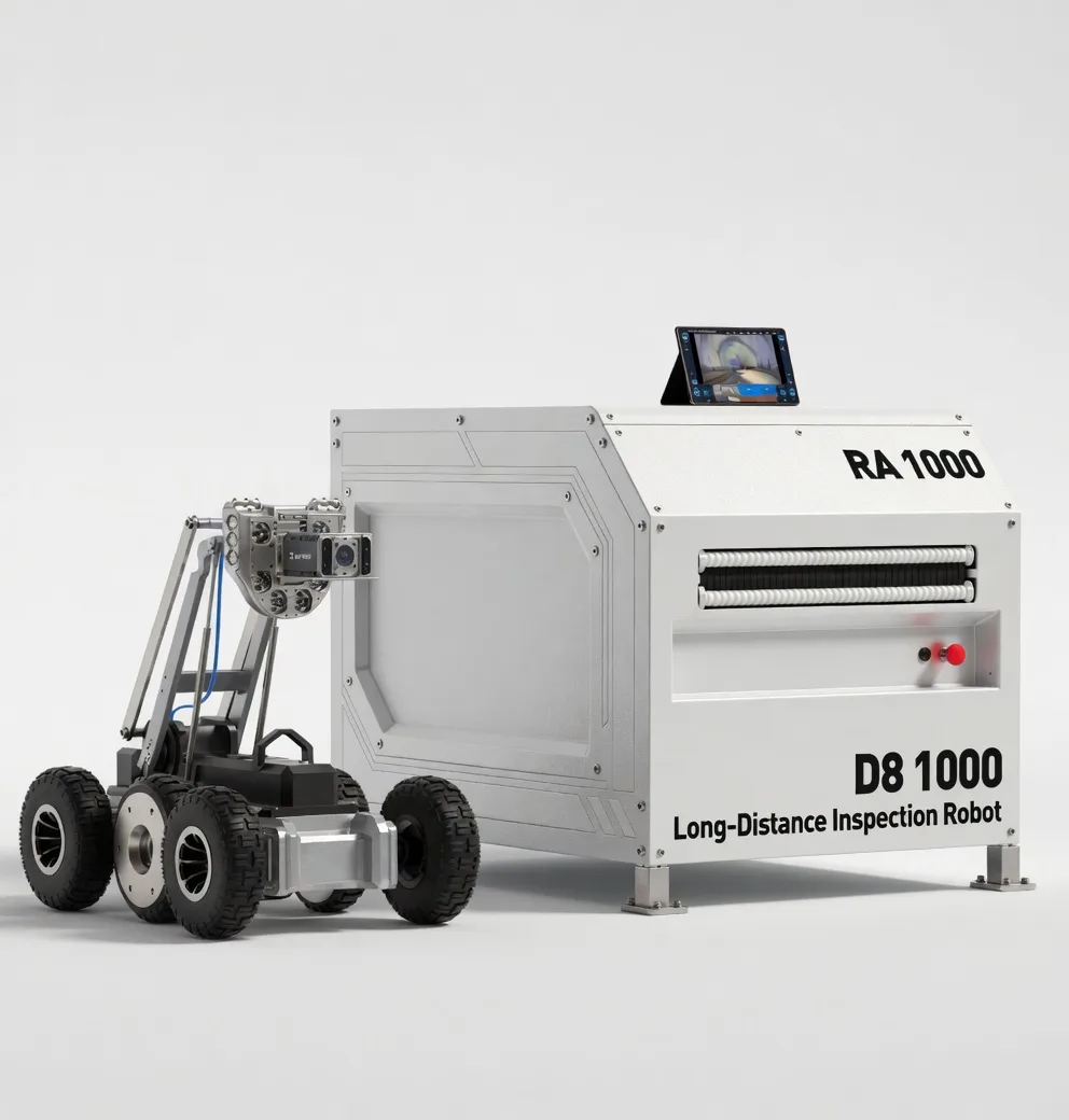 D8HW1000 — full system: crawler and 1000m cable reel unit