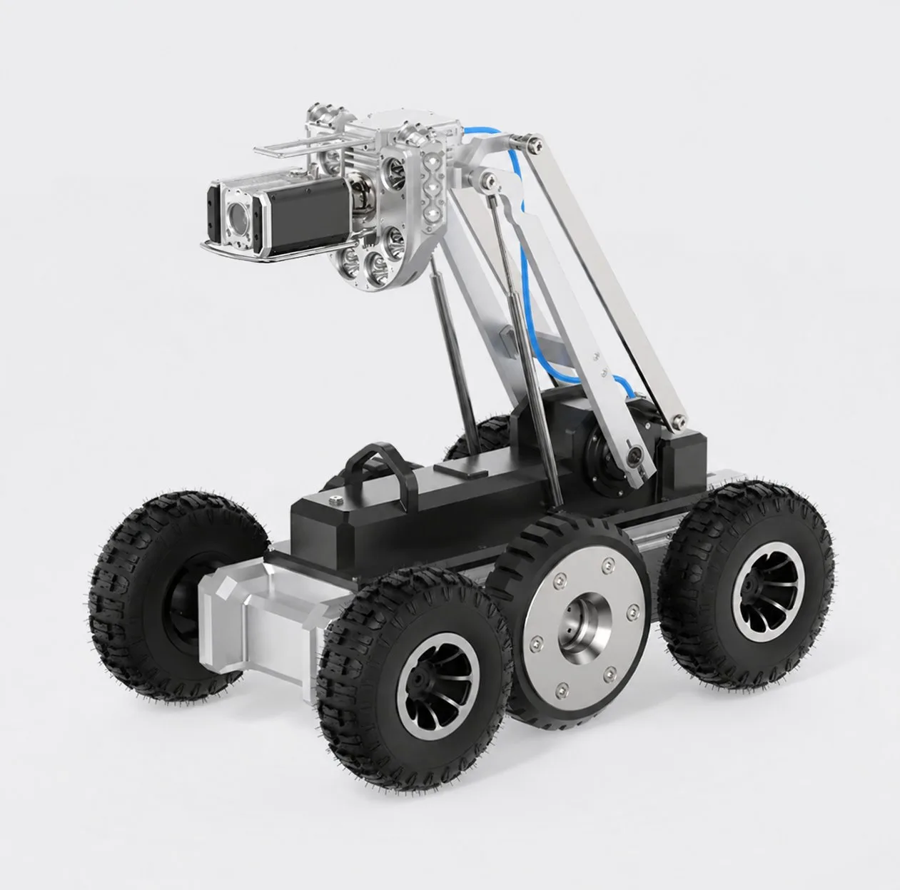 D8HW1000 — lateral view 2, full mast extension
