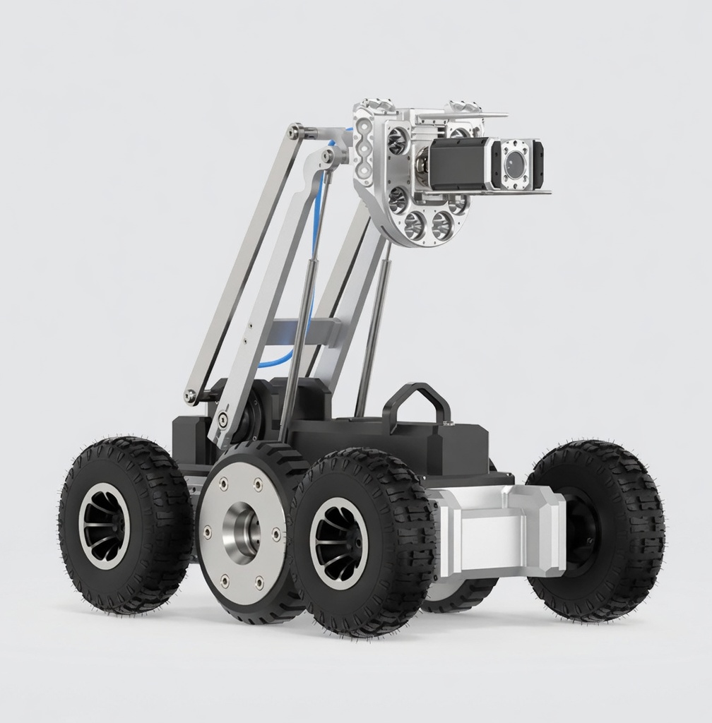 D8HW1000 — lateral view 1, P&T camera mast